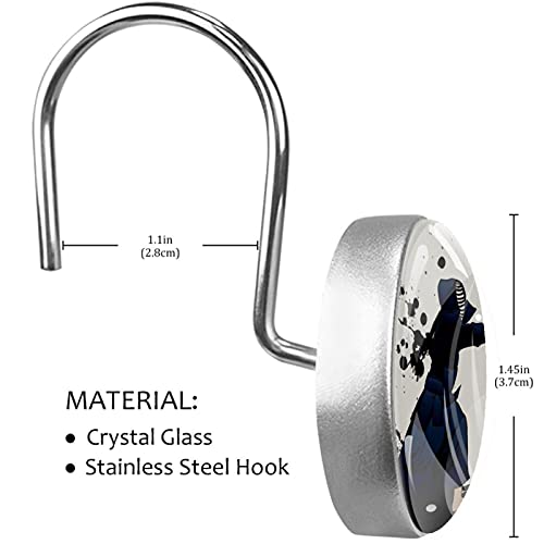 Crochets rideau de douche acier inoxydable accessoires salle de bain