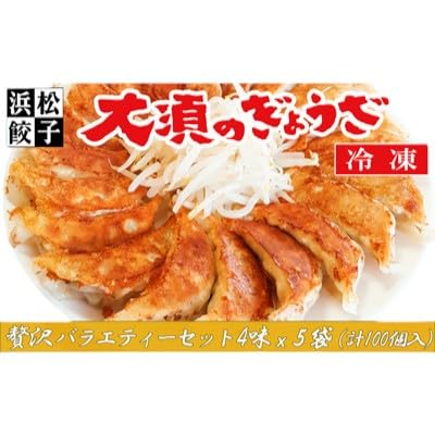 浜松餃子 大須のぎょうざ[ 浜松ぎょうざ 贅沢バラエティーセット 4味 [ レギュラー、こいくち、スタミナ、こくうま ]]× 5袋(1袋20個入、合計100個)