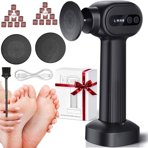 2-IN-1 Hornhautentferner Elektrisch Schnell Elektrischer Hornhautentferner Füße -6 Gear Hornhaut Entfernen Fuß Elektrisch Wiederaufladbarer Pediküre Set für Rissige Fersen, Abgestorbener, Hornhaut