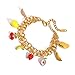 Vryxq Adjustable Fruit Bracelets with Watermelon Pineapple Designs Stainless Steel Fashion Accessories for Daily Unique Fruit Desig