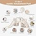11 in 1 Toddler Playset with Slide Playground for Toddlers 1-3 Years Telescope and Slide Set Climber Basketball Hoop Tunnel Crawl Toys for Home Indoor Outdoor Playground Ring-toss Storage Space White