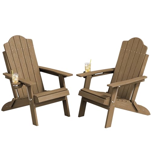 Greesum Folding Adirondack Chair Set of 2, Heavy-Duty