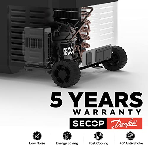 Iceco Jp50 Pro Portable Refrigerator, Multi-Directional Lid, 12V Car Fridge Freezer, 50 Liters Compact Refrigerator With Secop Compressor, For Car & Home Use, -4℉～50℉, Dc 12/24V, Ac 110/240V #TOP5