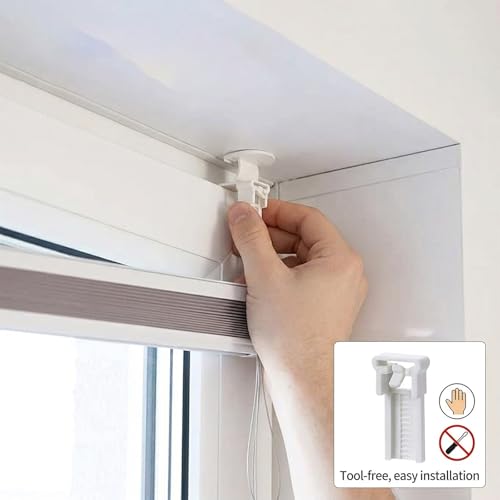 4 Kit 24 Stück Plissee Klemmträger Set Universelle Klemmfix Halterung Ohne Bohren Ideal Für Reparatur Und Austausch Von Plissee Zubehör Für Fenster Und Türen