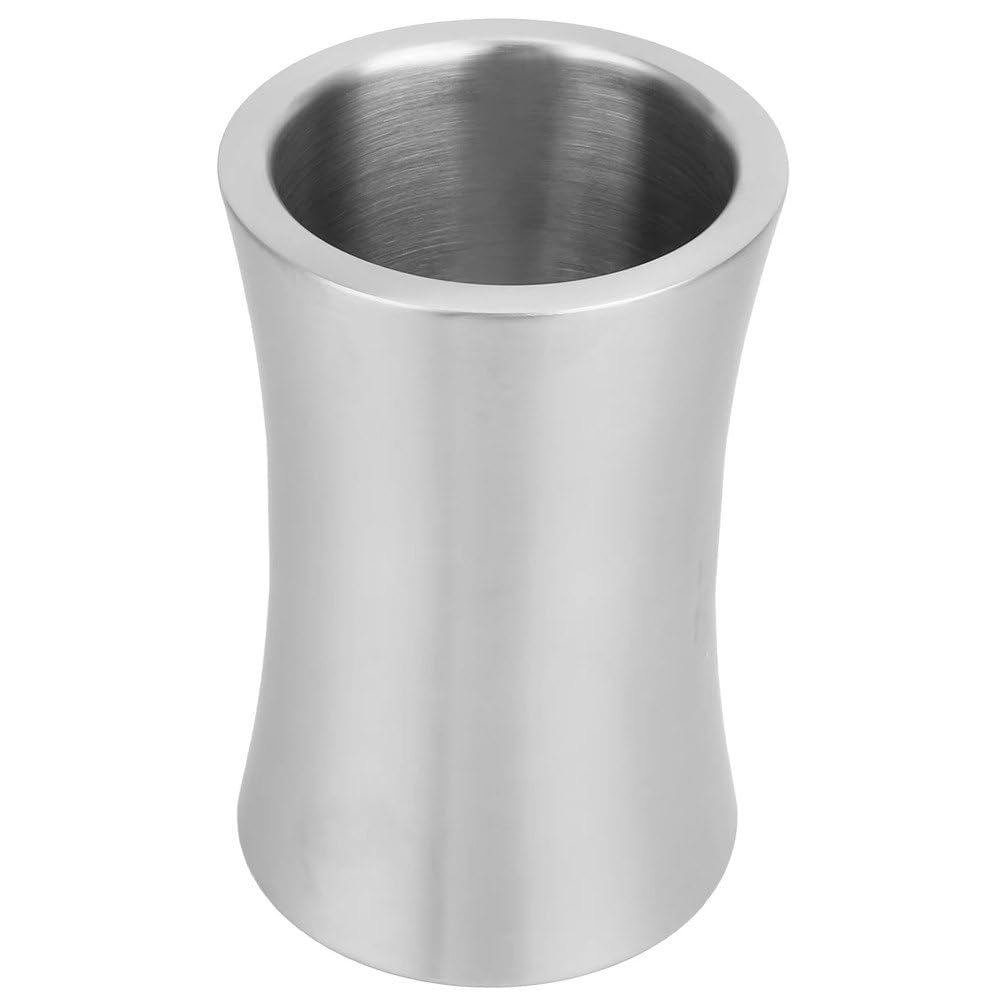 Cubo de hielo de acero inoxidable con doble pared aislante para vino tinto elegante