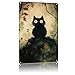 Funny Vintage Black Cat 8x12 Inch Aluminum Metal Sign, Retro Whimsical Rustic Art, Farmhouse Decor, Wall Decor for Man Cave Garage Bathroom Kitchen