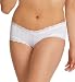 Hanky Panky Organic Cotton Boyshort with Lace 891281P - White - Medium