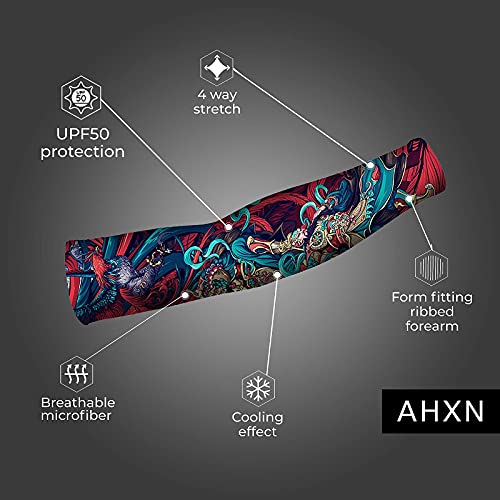 Ahxn Uv Sun Protection Arm Sleeves For Men & Women-Upf 50+ Sports Compression Cooling Sleeve-Unique Tattoo Sleeve Gift (God Of Guard) #TOP6