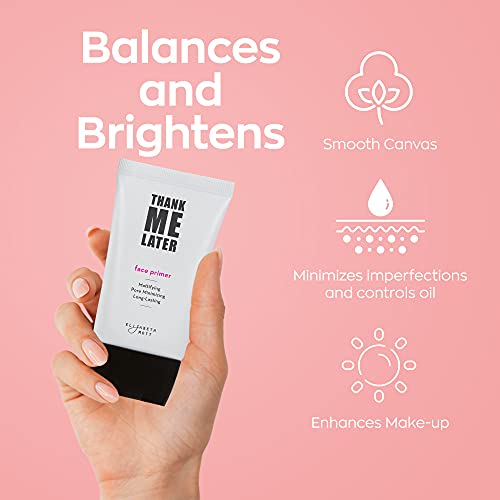 Elizabeth Mott - Thank Me Later Mattifying Face Primer And Setting Spray For All Day Makeup Wear (2-Pack Bundle) #TOP5