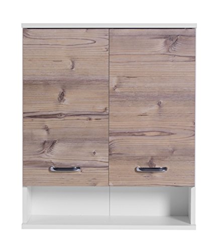 Schildmeyer Bad Hängeschrank Casa | In Weiß und Silberfichte | 60 x 70.8 x 20.5 cm - Casa Schildmeyer Bad Hängeschrank Casa | In Weiß und Silberfichte | 60 x 70.8 x 20.5 cm