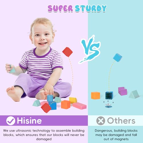 Verppy 46pcs Magnetic Building Cubes for Toddlers Ages 3-6, Montessori Sensory Autism Friendly Toys, Preschool Classroom Must Haves Educational Gifts for Boys and Girls, Creative Learning Blocks - Image 3