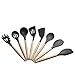 Produktbild CNMF Kitchen Aid Set, Silikon Küchenutensilien Set, 8 Stück Kochgeschirr - Antihaftbeschichtetes Besteck aus Silikon und Holz. Bpa-freies, ungiftiges Turnerzangen-Küchenset