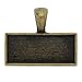 20pcs/lot- Pendant Trays with 10x25mm Rectangle Blank Bezel for Jewerly Makings (Antique Bronze)