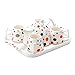 Tea Cup Set, One Goods Porcelain Teapot coffee Cups Set with Ceramic Serving Tray Polka Dot Drinking Cups for Tea Latte Espresso Water (Poppy Red)