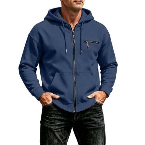 CSVBVSQ Men Zip Up Hoodie,Zip Up Hoodie Men(Navy_01,Small)