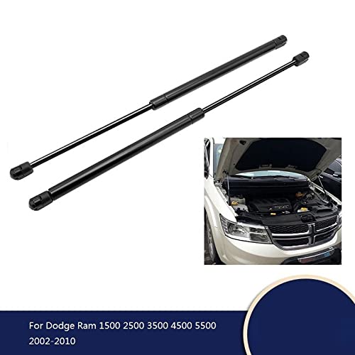 Ammortizzatori A Gas Per Cofano Anteriore Dodge RAM 1500/2500/3500 (2009-2017) - 2 Pezzi, Ricambio 55372572AB, Sostituzione Diretta