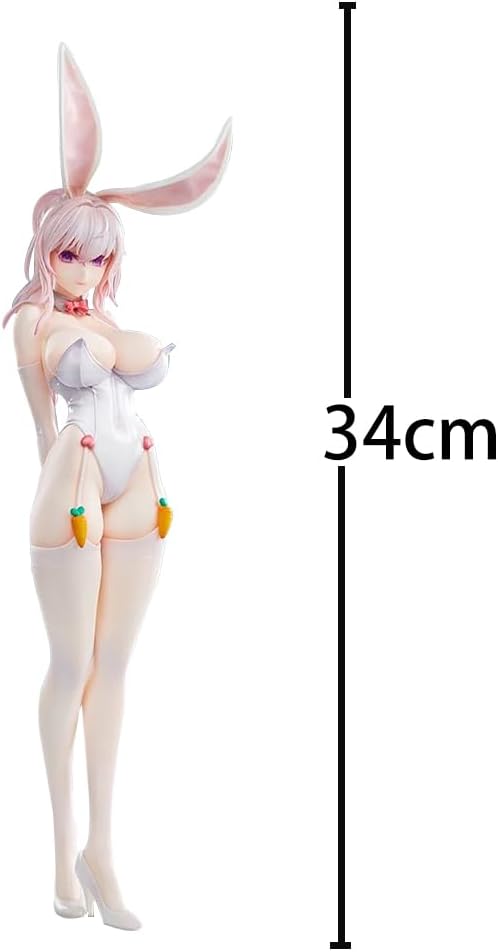 Black/White Bunny Girls Figures Original Painting Figure Anime Bunny Girl Action Figure Anime Figurine Collectible Home Desk Ornament