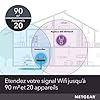 NETGEAR Répéteur WiFi (EX6130), Amplificateur WiFi AC1200, WiFi Booster, jusqu'à 90m² et 20 appareils, repeteur WiFi puissant , Prise de Courant Intégrée, compatible toutes Box