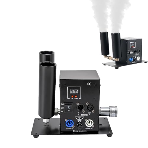 Máquina de humo CO2 de 150 W con doble boquilla para fiestas DJ y espectáculos en vivo, nebulizador de humo de 110 V para DJs, bandas y organizadores de eventos miniatura 1