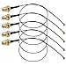 IPX to RP-SMA Female Extension Cable 0.81mm U.fl IPEX to RP SMA Female WiFi Antenna Cable for Wireless Network Bluetooth Mini PCI to Reverse Polarity SMA Female Coaxial Cable 12inch (30cm) 5 Pack