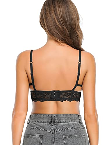 Bralette acolchado transpirable SHEKINI de encaje elástico sin aros 2
