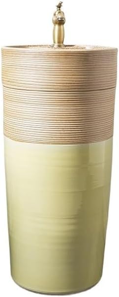 Bathroom Countertop Vessel Sink Floor-standing Sink Pedestal Basin Ceramic Household Bathroom Wash Pedestal Sink Vanity