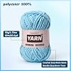 12 Pack Chenille Velvet Yarn Kit - Soft Baby Yarn For Crocheting Amigurumi, Includes Hook & Accessories - View #10