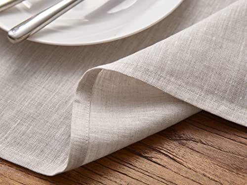 DAPU Linen Placemats Set of 6, 46 x 30cm 100% French Flax Washable Breathable Placemats, Natural Linen, 30*46cm - Image 2