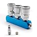 Produktbild LERANXIN 3-Wege Druckluftverteiler, Pneumatischer Verteilerblock aus Aluminiumlegierung, Pneumatisches Zubehör with Luftschlauchkupplung