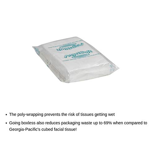 Georgia-Pacific Angel Soft Professional Series Premium Facial Tissue By Gp Pro (Georgia-Pacific); Polyflex Case; 47580; 96 Sheets Per Pack; 54 Packs Per Case; White; Sheet (Wxl) 8.300" X 7.800 #TOP1