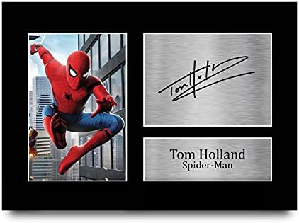 HWC Trading Tom Holland Gift Signed A4 Printed Autograph Spider-Man Spiderman Gifts Spider Man Print Photo Picture Display