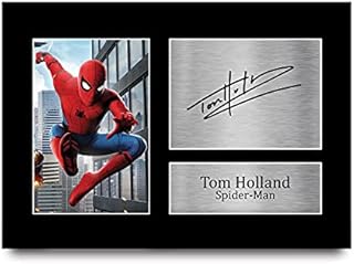 HWC Trading Tom Holland Gift Signed A4 Printed Autograph Spider-Man Spiderman Gifts Spider Man Print Photo Picture Display