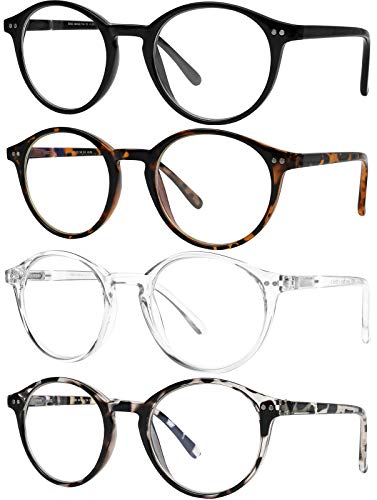 Image of Yogo Vision Blue Light Blocking Glasses Men Women Computer Anti Eyestrain Glasses Round Frame Blue Light Blocker Eyeglasses