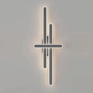 Wall Light Modern LED Wall Lamp Ultra-Thin Metal Wall Lamp with White Acrylic Shade Black Bedside Sconce, Linear Corridor Wall Lights, Illumi Wall Lamps
