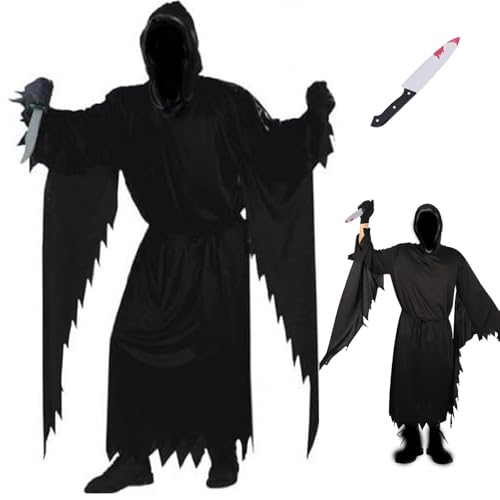 Generic Adult Men's Cosplay Costume - Horror Movie Dance Performance Stage Suit - Funny Ghost - Black, One Size
