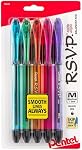 Pentel R.S.V.P. Razzle-Dazzle Ballpoint Pen, Medium Line, Black Ink, 5 Pack (BK91RDBP5M)