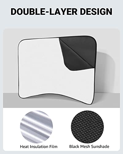 Basenor Tesla Model 3 Sunshade Front & Rear Glass Roof Sun Shades With Skylight Reflective Covers Set Of 4 (2023 2022 2021 Model 3) #TOP6