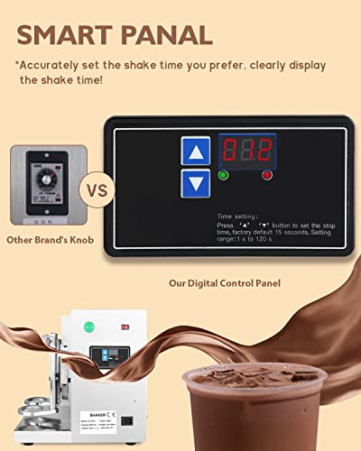 Hanchen Automatic Shaker Machine For Bubble Tea Boba Tea Milk Tea Shaking Machine For 360° Mixing Cocktail Juice Coffee Milk Wine Double Cup Commercial Equipment (110V, Us Plug) #TOP2