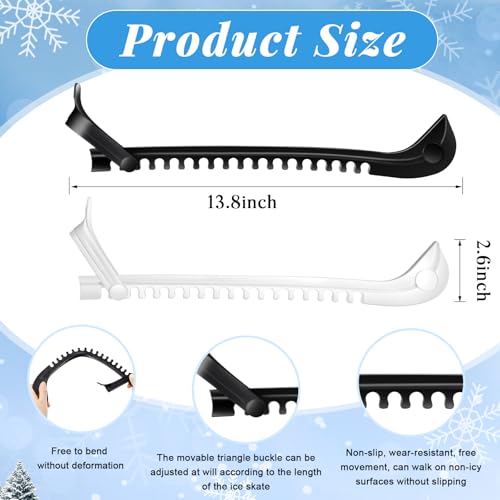 JellyArch 4 Pairs Ice Skate Guards Skate Blade Covers and Ice Skate Boot Cover Ice Skate Guards Gift Set for Figure Skating, Roller Skates, Ice Skating Accessories