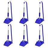 PATIKIL 6 Stück sichere Stift mit Klebebandkette und Sicherheitsstifthalter, Empfangstresenstifte Desktopstift Schwarz Tintenfüllungen für Schreibtisch Arbeitsplatz Lieferungen, Blau