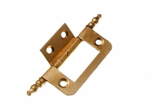 Charnières de porte d'armoire 50 mm en acier laitonné avec embouts EB | Lot de 100