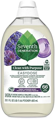 Seventh Generation EasyDose Laundry Detergent, Ultra Concentrated: 66 Loads, Fresh Lavender Scent, 23.1 Fl Oz
