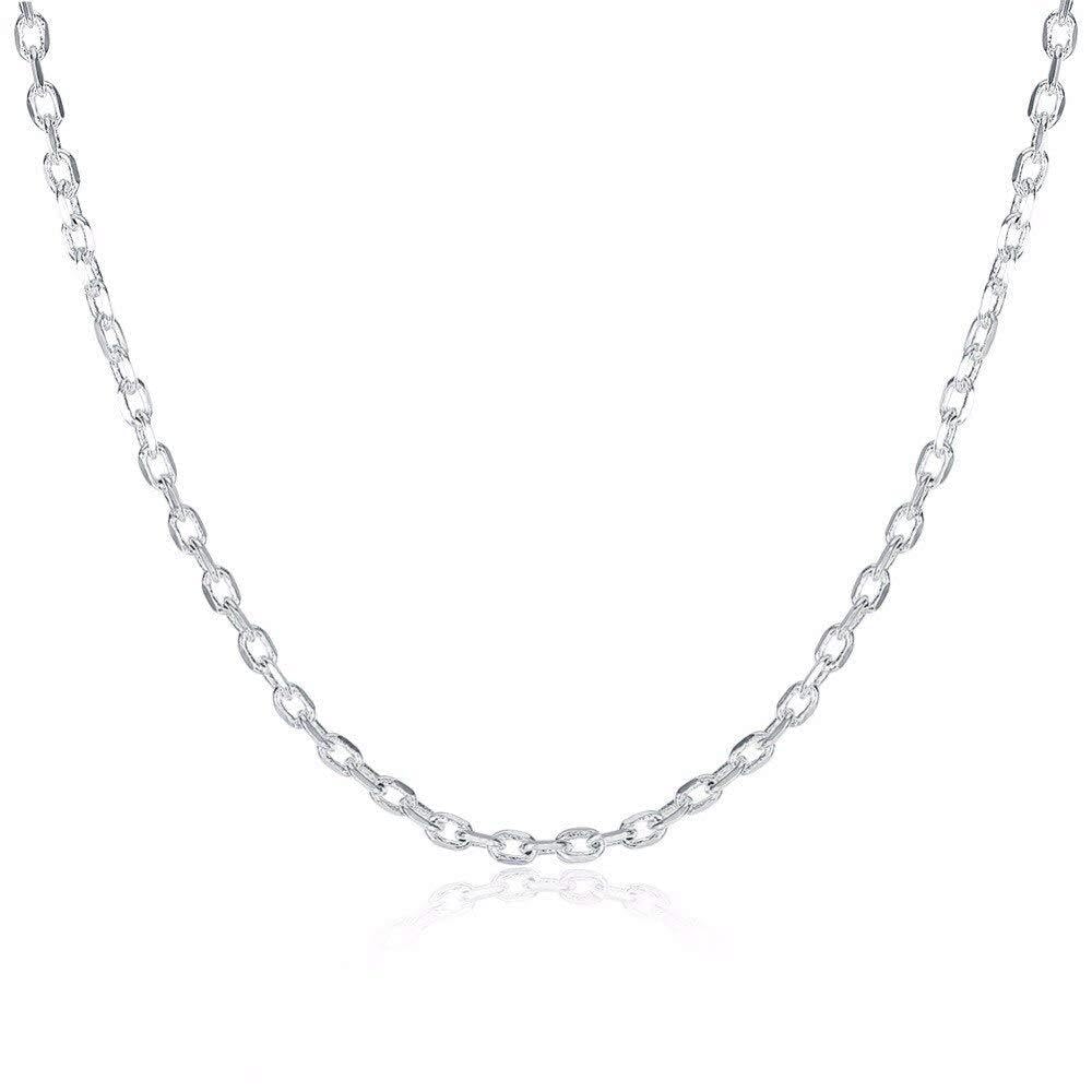 Collier chaîne plate en argent sterling 925, le cadeau idéal pour femme - 6