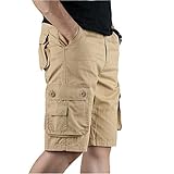 Godathe Cargo-Shorts Herren Bermuda Kurze Hosen Herren Cargo übergrößen Freizeithose Herren Stretch Sommer Kurze Hose Bermuda-Hose mit Taschen