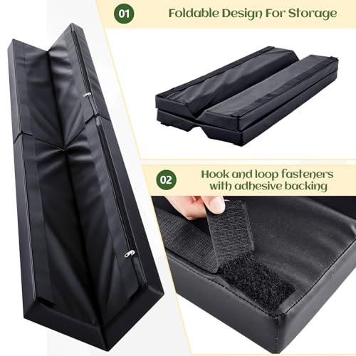 Image of Wonderjune Wall Corner Guards Edge Protector Heavy Duty Foam Corner Protectors for Wall Waterproof 2 Sides Padding for Gyms, Basketball Court, Kindergarten, Playrooms, Garages(5ft,Black)