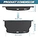 Nilight Trunk Cargo Cover for Jeep Grand Cherokee L 3 Row 2021 2022 2023 2024 2025, Retractable Security Shade Rear Cargo Cover, with Trunk Storage Net