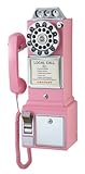 Crosley CR56-PI 1950's Payphone with Push Button Technology, Pink