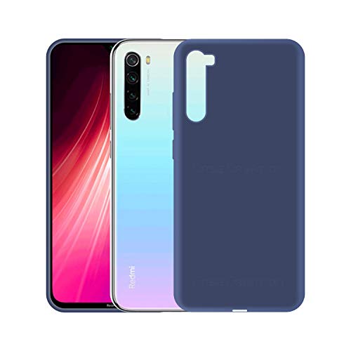 Image of Case Creation Luxurious OG Series for Xiaomi Redmi Note 8 Pro Case Cover,Anti-Dirty Slim Case Frosted Matte Cute Candy TPU Raised Bezel (Splash of Color) Back Cover for Redmi Note 8 Pro -Navy Blue