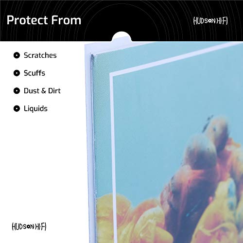 Image of Hudson Hi-Fi Anti-Static Vinyl Record Sleeves - Durable Clear Disc Sleeves- Protect Your LP Albums from Scratches, Dust & Dirt - Acid-Free Rice Paper Disc Covers, 500x Outer Sleeves