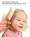 Baby Hair Brush, 2 Pcs Baby Hair Brush with Wooden Handle, Natural Soft Goat Bristles Cradle Cap Brush for Newborns & Toddlers
